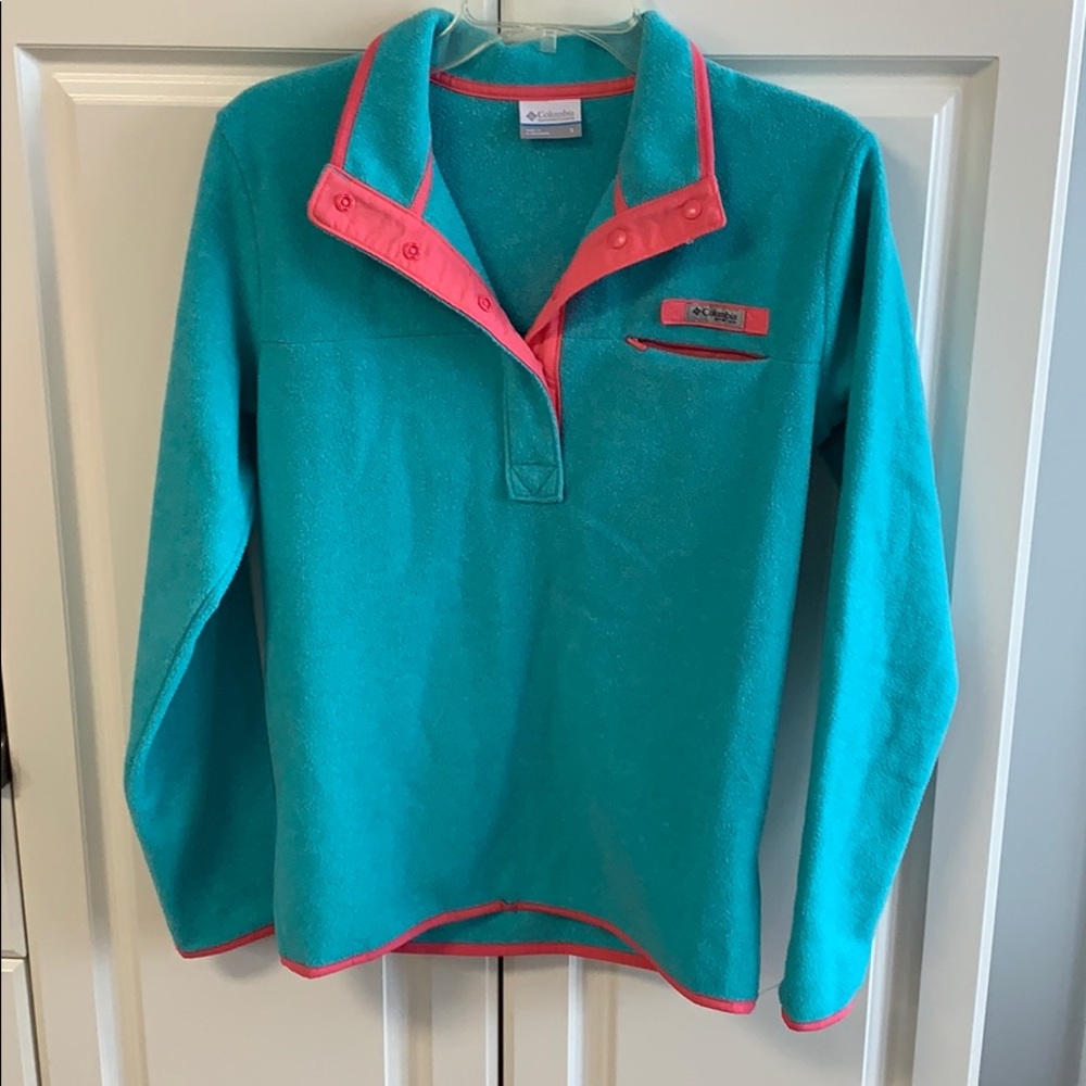 Columbia half snap fleece pullover size small.